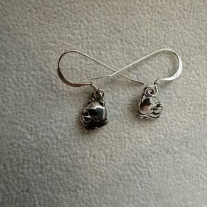 Sterling Silver Winnie The Pooh Dangle Earrings